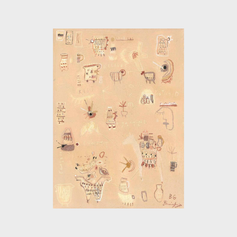 Limited edition fine art print Sunshine Soul by Bonnie Gray with dusty pink and warm brown tones on textured cotton paper