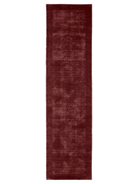 Dark cherry Tait Rug runner hand-loomed wool and cotton blend