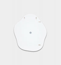 Middle of Nowhere Tide Mirror, Bright White, 80 x 95cm - reverse showing fixings