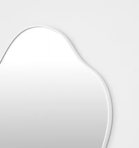 Middle of Nowhere Tide Mirror, Bright White, 80 x 95cm - corner detail