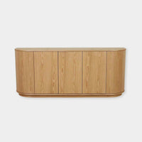 Globe West Cabinets Globe West Oberon Crescent Buffet, Natural Ash