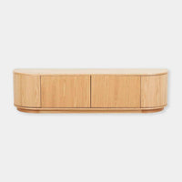 Globe West Entertainment Units Globe West Oberon Crescent Entertainment Unit, Natural Ash