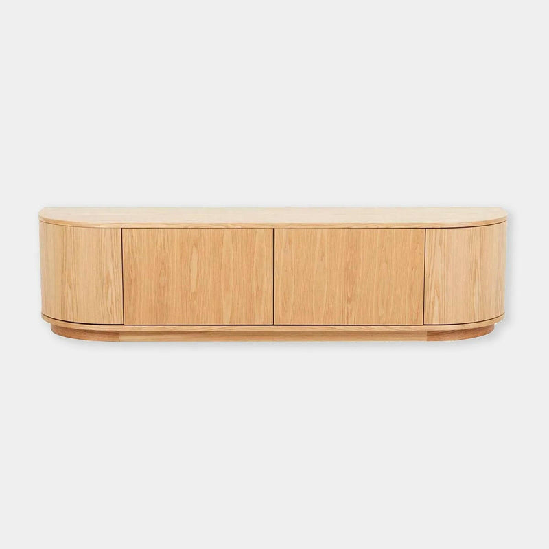 Globe West Entertainment Units Globe West Oberon Crescent Entertainment Unit, Natural Ash