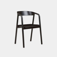 Globe West Dining Chairs Globe West Tolv Inlay Arm Chair, Black