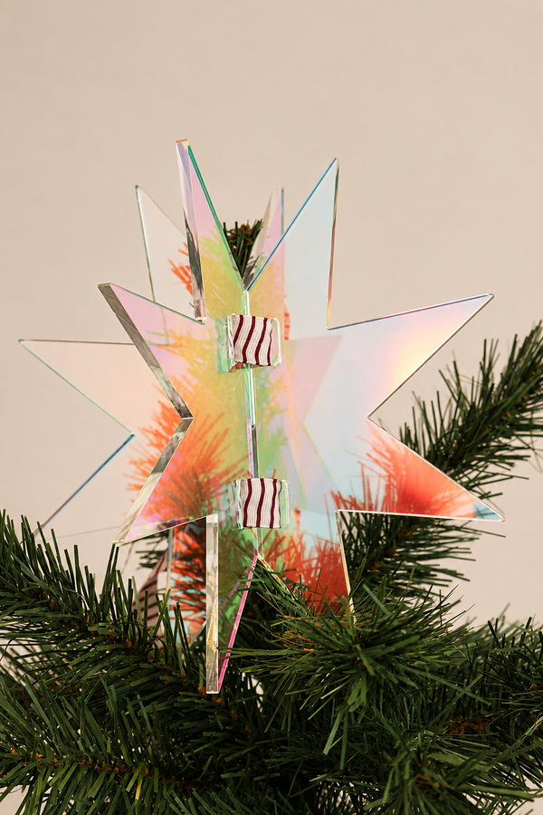 norsu STUDIO Christmas Star Tree Topper, Iridescent