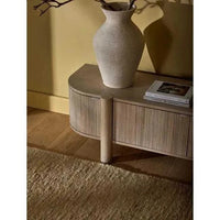 Globe West Cabinets Globe West Artie Ripple Entertainment Unit, Whitewash