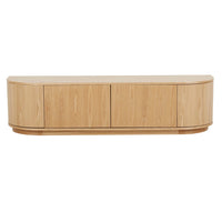 GlobeWest Oberon Crescent Entertainment Unit - Natural Ash