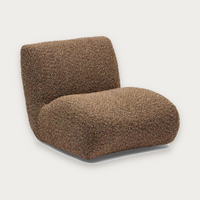 Twill Swivel Chair Brown