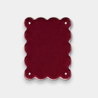 norsu Studio Scalloped Magnetic Photo Frame in merlot with scalloped edges and magnetic closure for 6x4 and 5x7 photos