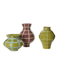 Amalfi Eden Check Vase side view