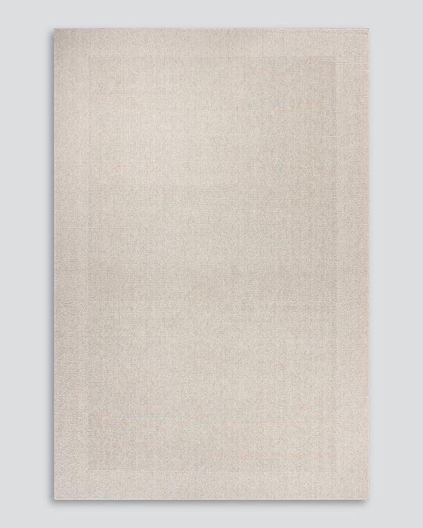 Baya Vermont floor rug in Sand, full rug view