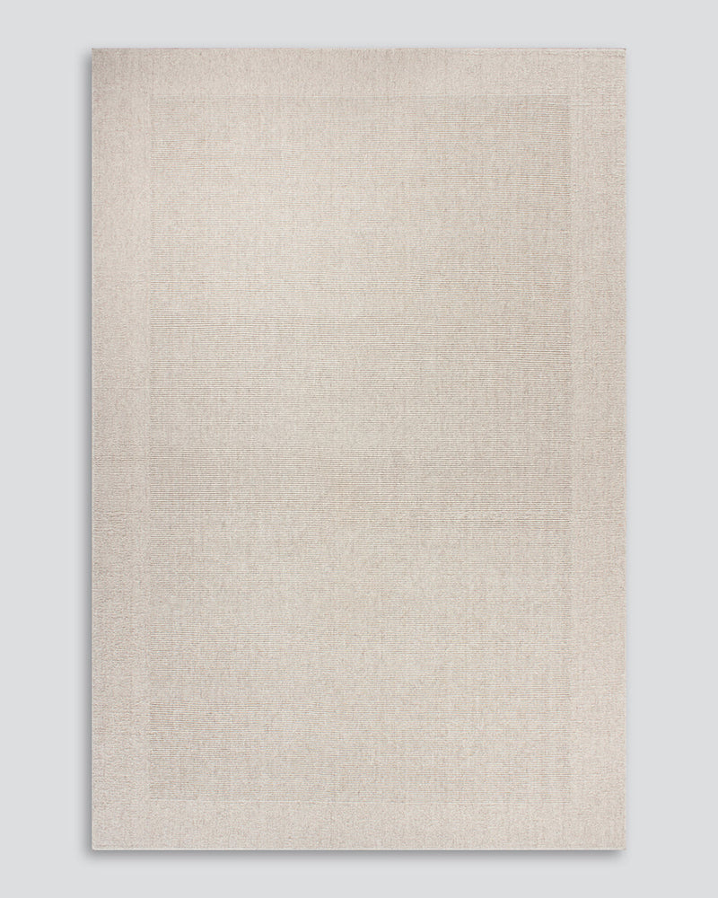 Baya Vermont floor rug in Sand, full rug view