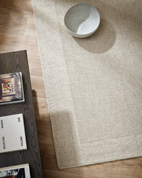 Baya Vermont rug in Sand styled in a living room