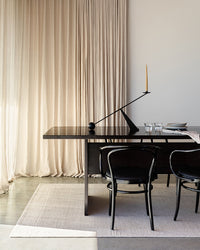 Baya Vermont sand rug styled with furniture