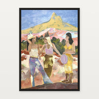 Marcia Priestley Boots + Banter fine art canvas print with Black Stained Timber float frame