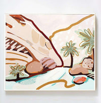 The Desert's Jewel - White Stained Timber frame