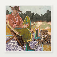 Marcia Priestley Wild Pages fine art canvas print with White Stained Timber float frame