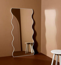 Middle of Nowhere Artemis Mirror, Bright White, 80 x 165cm.