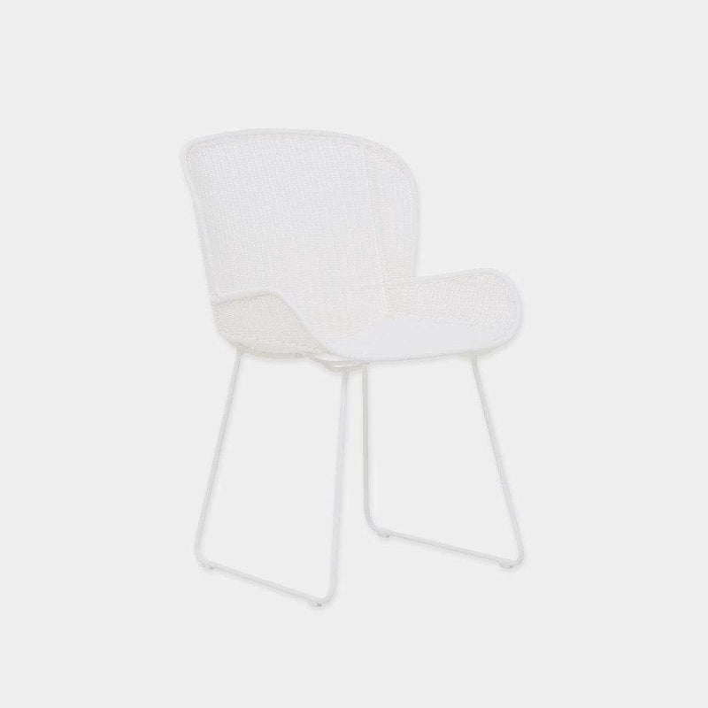Globe West Dining Chairs Globe West Granada Butterfly Closed Weave Dining Chair, White