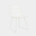 GlobeWest Granada Sleigh Dining Chair - White