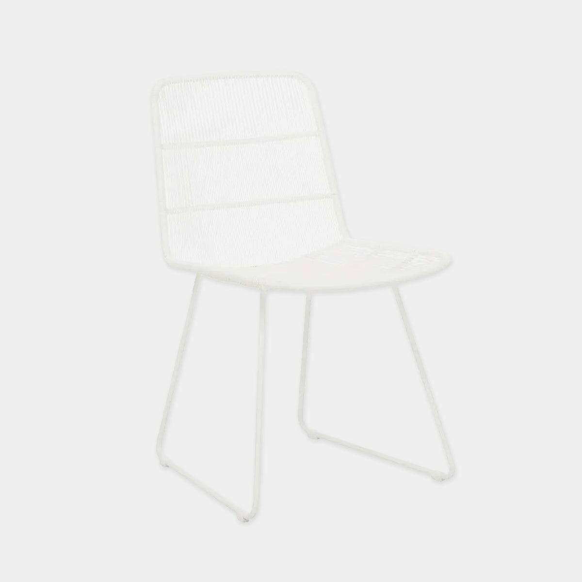 Globe West Dining Chairs Globe West Granada Sleigh Dining Chair - White