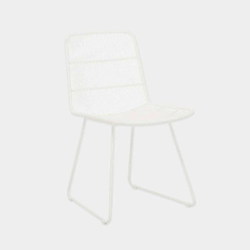 Globe West Dining Chairs Globe West Granada Sleigh Dining Chair - White