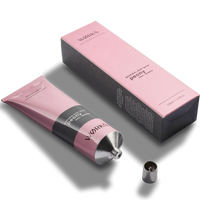 Works Body Balm Tube Peony 120ml in pink recyclable aluminium packaging with black and pink box for deep hydration and non-greasy finish