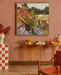 Marcia Priestley Wild Pages framed canvas print styled in a room