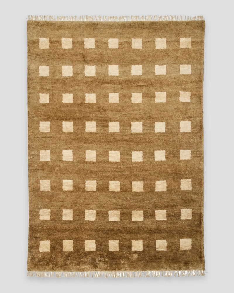 Yarra Floor Rug Olive & Champagne