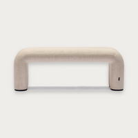 Zara Ottoman Ivory Large on grey background