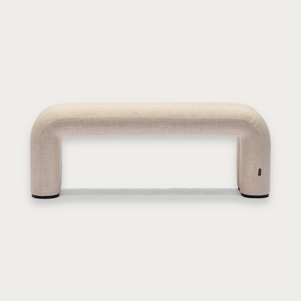 Zara Ottoman Ivory Large on grey background
