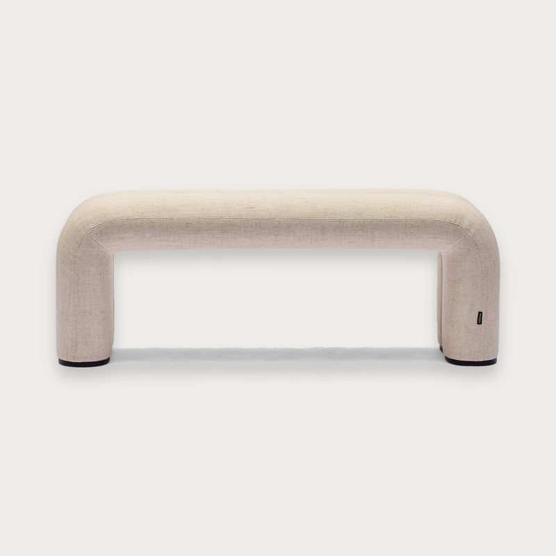 Zara Ottoman Ivory Large on grey background