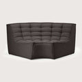 Ethnicraft Sofa N701 Round Corner - Dark Grey