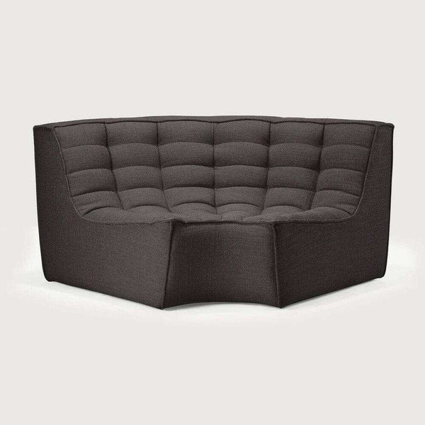 Ethnicraft N701 Round Corner Sofa, Dark Grey | Norsu Interiors