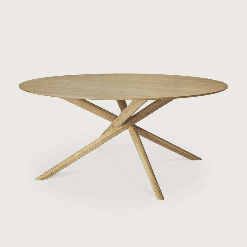 Ethnicraft Dining Tables Ethnicraft Oak Mikado Round Dining Table (6789969445052)