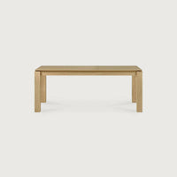 Ethnicraft Slice dining table in natural oak with solid wood construction and simple, elegant design