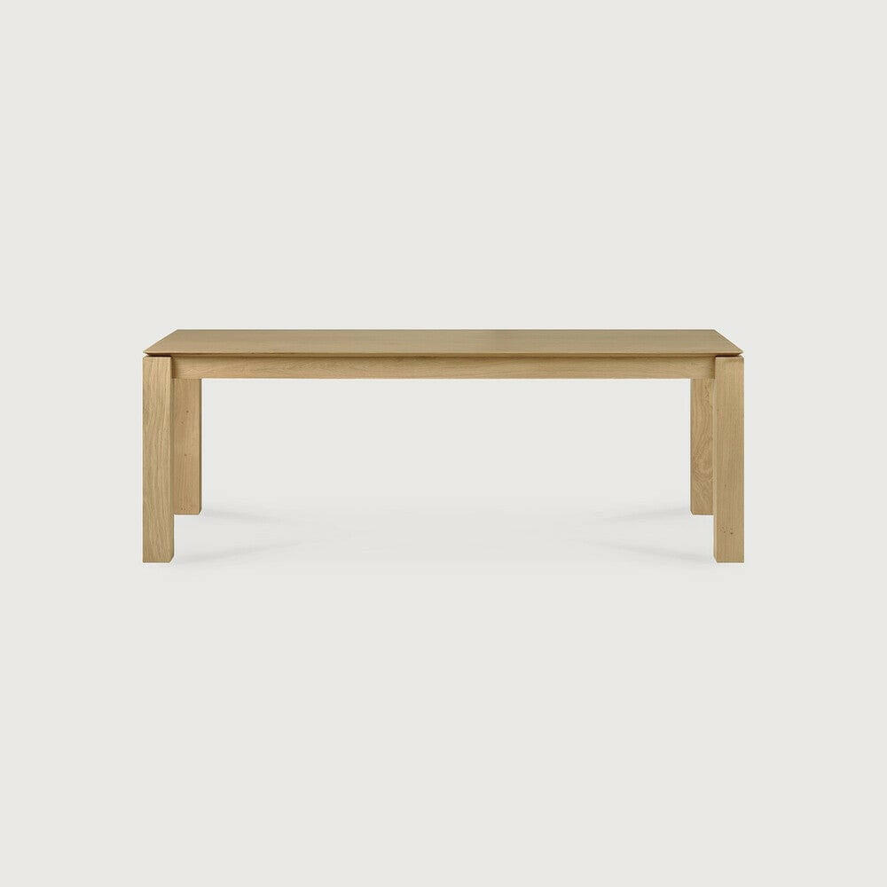 Ethnicraft Dining Table Slice in natural oak with solid European oak construction and simple modern design
