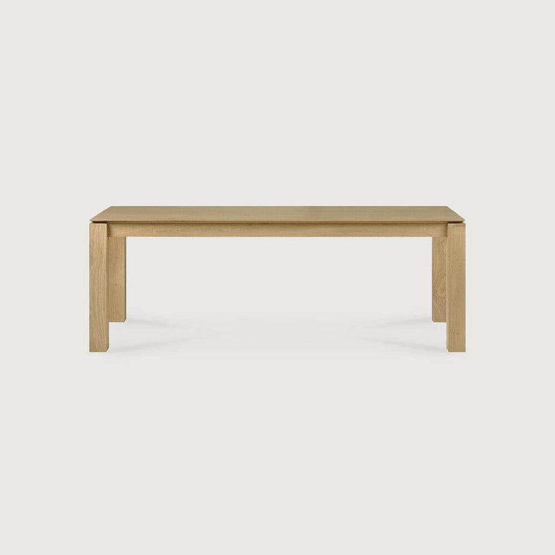 Ethnicraft Dining Table Slice in natural oak with solid European oak construction and simple modern design