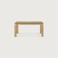 Ethnicraft Slice extendable dining table in natural oak with clean design and solid wood construction