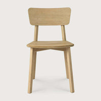 Ethnicraft Dining Chair Casale in natural oak with straight lines and minimalist design