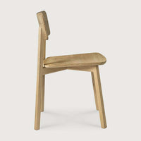 Ethnicraft Dining Chair Casale in natural solid oak with straight lines and minimalist design