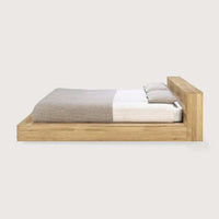 Ethnicraft Madra Bed in natural oak with solid European oak frame and minimalistic design