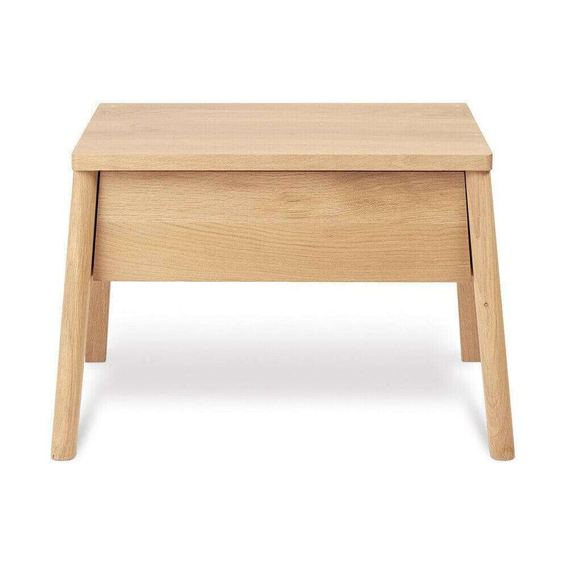 Ethnicraft Oak Air Bedside Table in natural oak with one drawer and solid European oak construction