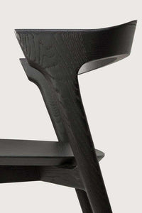 Black Ethnicraft Bok Dining Chair made of solid European oak with sculptural elegant design