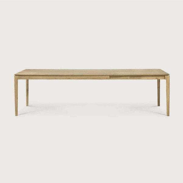 Ethnicraft Bok Extendable Dining Table in natural oak with sleek design and solid European oak construction