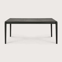 Black Ethnicraft Bok Dining Table made of solid European oak with sleek, thin design and sturdy construction.