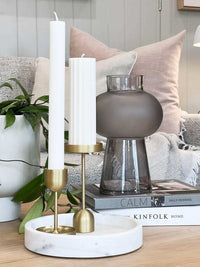 Black Blaze Candle Holders Black Blaze Fountain Brass Candle Holder - Medium (6202929774780)