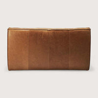 Ethnicraft Sofa N701 2 seater in old saddle aniline leather with hardwood frame and nylon glide legs.