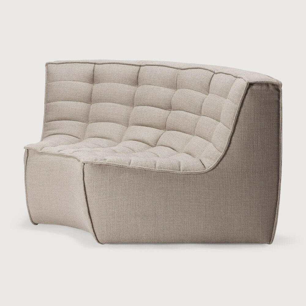 Ethnicraft Sofas Ethnicraft Sofa N701 Round Corner - Dark Beige (7679863619833)