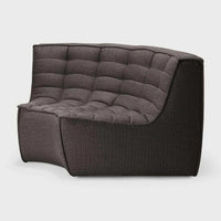 Ethnicraft Sofas Ethnicraft Sofa N701 Round Corner - Dark Grey (7679866274041)